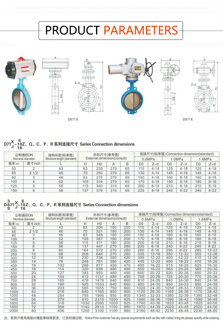 Wcb 304 316 JIS DIN ANSI Handle Manual Center Line Ductile Cast Iron SS304 PTFE Lined Seat Pneumatic Wafer Butterfly Valve